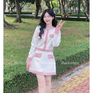 [Ảnh Thật / Sẵn] 🫧SET DẠ TWEET SANG CHẢNH *ROSE*💐