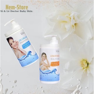 Kem tắm cấp tốc 2x và cốt sữa non tắm dưỡng