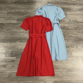 Đầm sơ mi Mixxo tay phồng