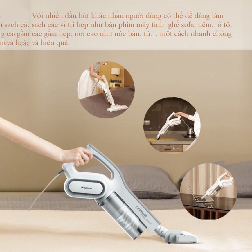 Máy hút bụi cầm tay xiaomi DX700/DX700s công suất 600w - hút bụi cầm tay công nghệ lốc xoáy HEPA hút sạch bụi mịn