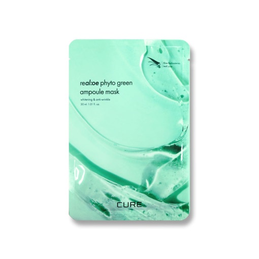 Set 10 Mặt nạ tinh chất  lô hội dưỡng da Cure Real:oe Phyto Green Ampoule Mask 30ml