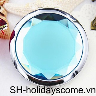 Gương trang điểm mini bỏ túi hình oval / tròn