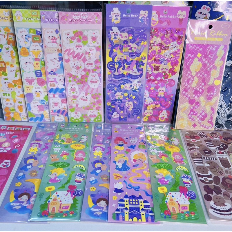 Bộ hình dán trang trí tập vở , ảnh kpop hoạ tiết lấp lánh dễ thương