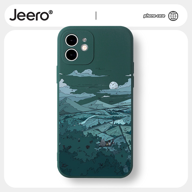 Ốp lưng JEERO mềm dễ thương đẹp độc lạ Cho iPhone 14 13 12 11 Pro Max SE 2020 X XR XS 8 7 ip 6S 6 Plus kute HFF2509