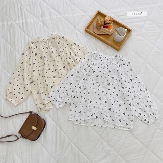 Áo cổ tròn nữ - áo sơ mi cổ tròn nhiennhienvintage BA282