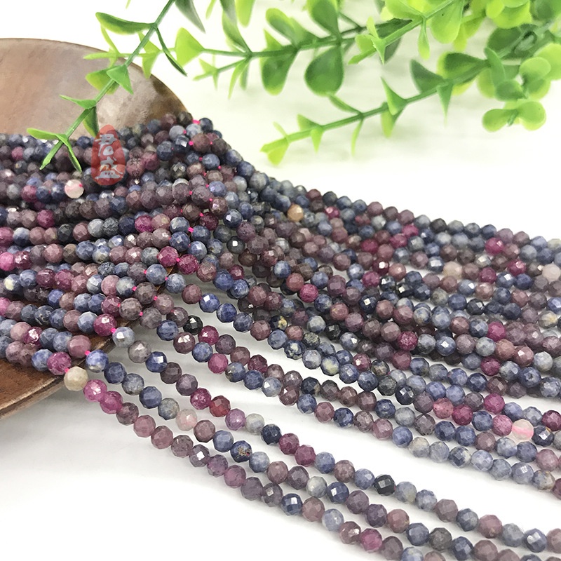 Dây Chuyền / Kẹp Tóc / Vòng Tay Mặt Đá Ruby Màu Đỏ Tự Nhiên Đính Tua Rua DIY