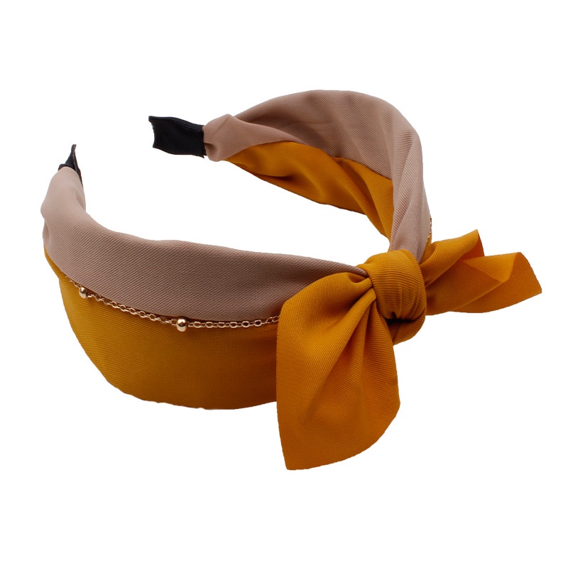 Băng Đô Thắt Nơ Vải Bản Rộng Hai Màu Tươi Tắn Cá Tính Thời Trang Đơn Giản Dành Cho Nữ