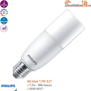 Bóng đèn led philips dlstick e27 1pf/12 apr