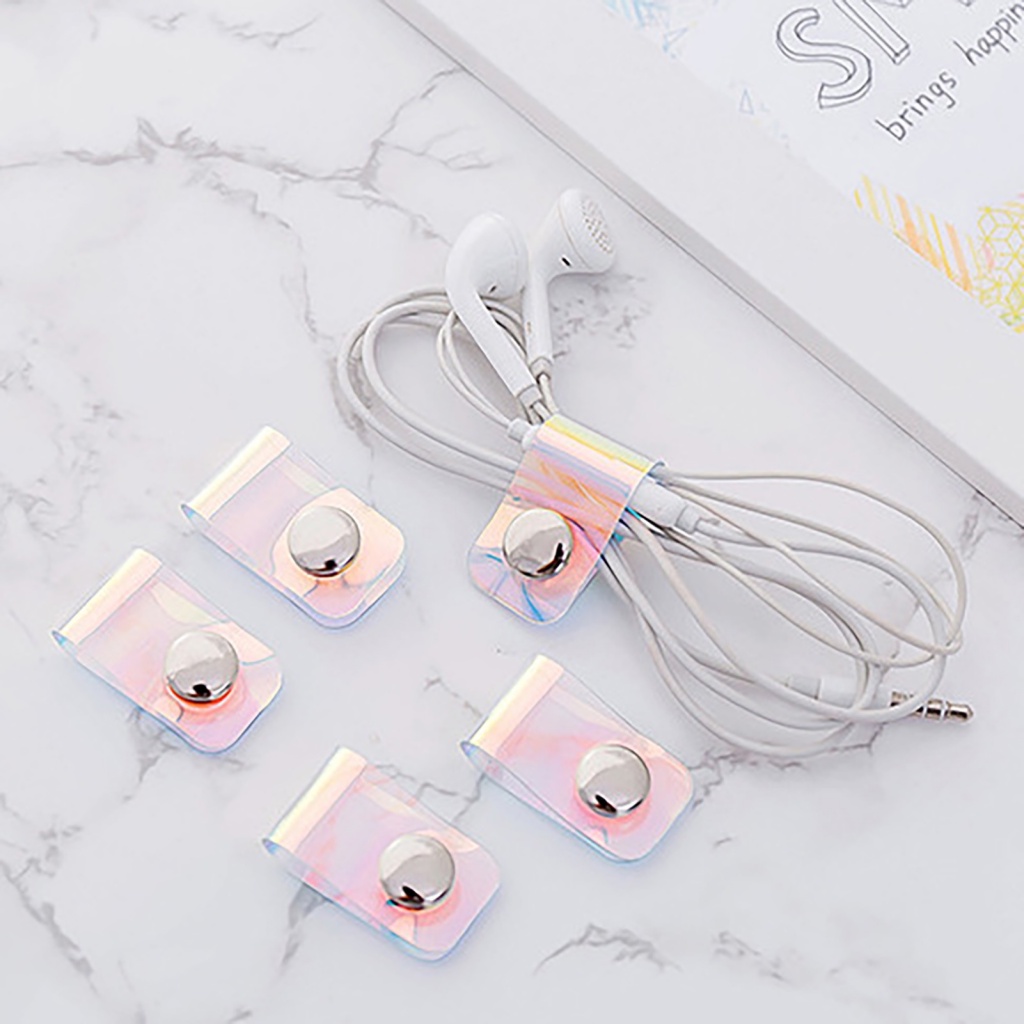 Dụng Cụ Quấn Dây Cáp Bằng PVC Laser Phân Loại Sắp Xếp Gọn Gàng Đa Năng Hình Hoa Hướ