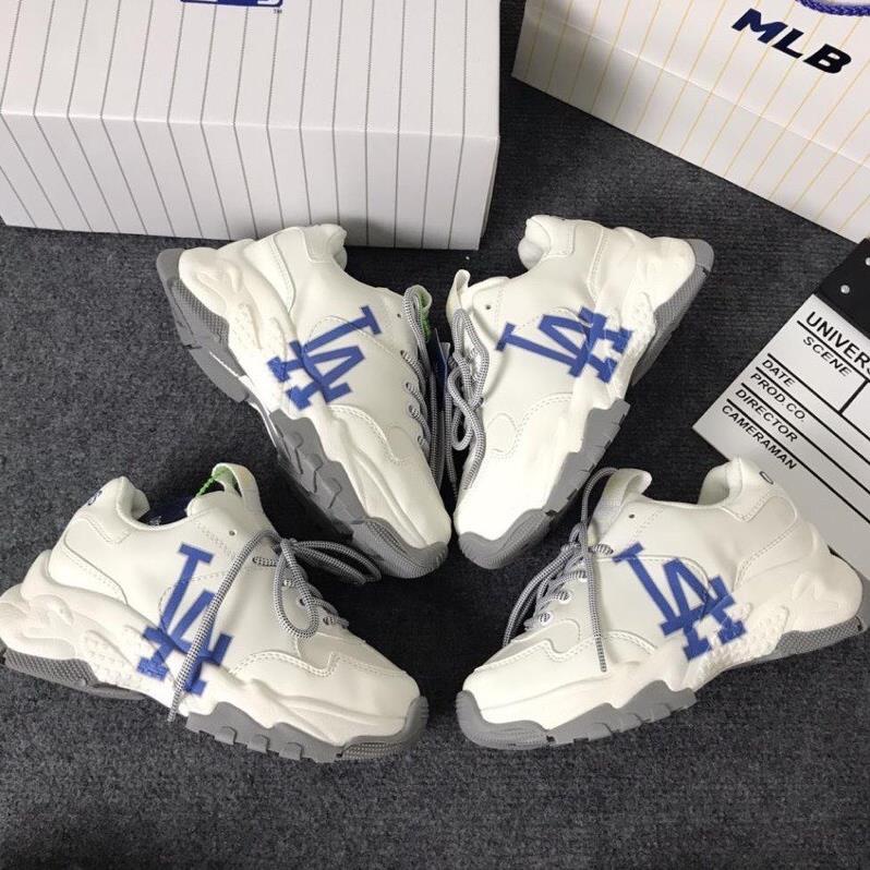 Giày Sneaker Mlb LA, Giày Thể Thao LA Da Bò Đế Cao Siêu Hot Siêu Xinh Full Size  B3802 Braum Sneaker