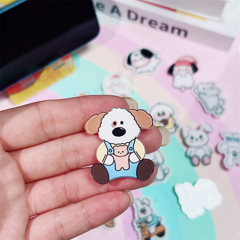 Huy Hiệu Cài Áo Hình Thỏ Hoạt Hình Dễ Thương