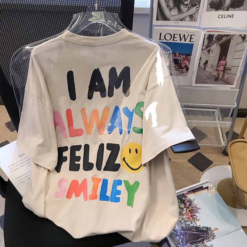 Áo thun NRVP tay ngắn in hình thời trang đường phố Hàn Quốc cho nữ