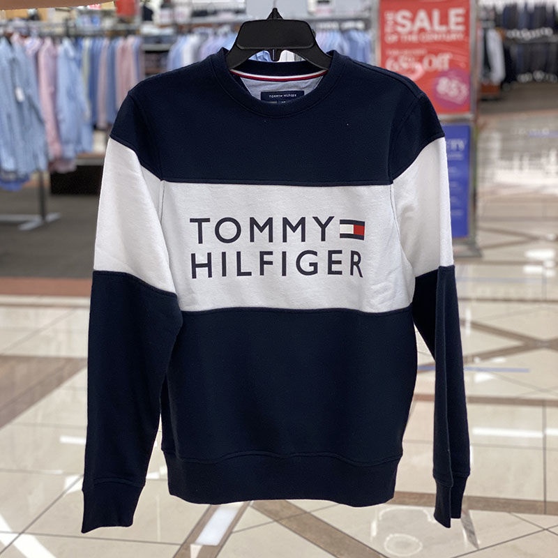 E3TR Tommy Hilfiger hilfiger long sleeve men's autumn and winter New coat round neck pullover couple sweater