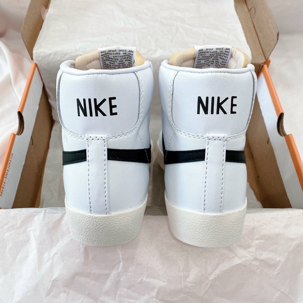 Giày thể thao_Nik,,,e Blazer Mid low Giày sneaker Nam Nữ Trắng Đen Cổ Cao Thể Thao Full Box Bill