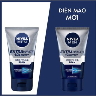 Sữa Rửa Mặt NIVEA MEN Extra Bright Giúp Sáng Da - Mờ Thâm Mụn (100 g)