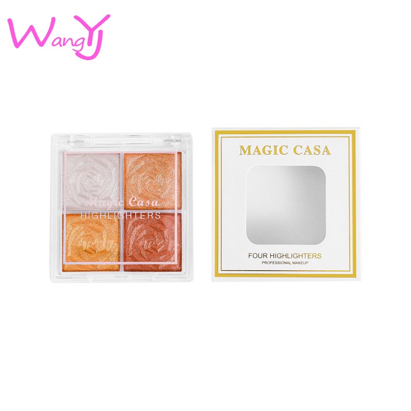 Bảng Phấn Bắt Sáng MAGIC CASA 4 Màu Sắc Kết Hợp Thời Trang