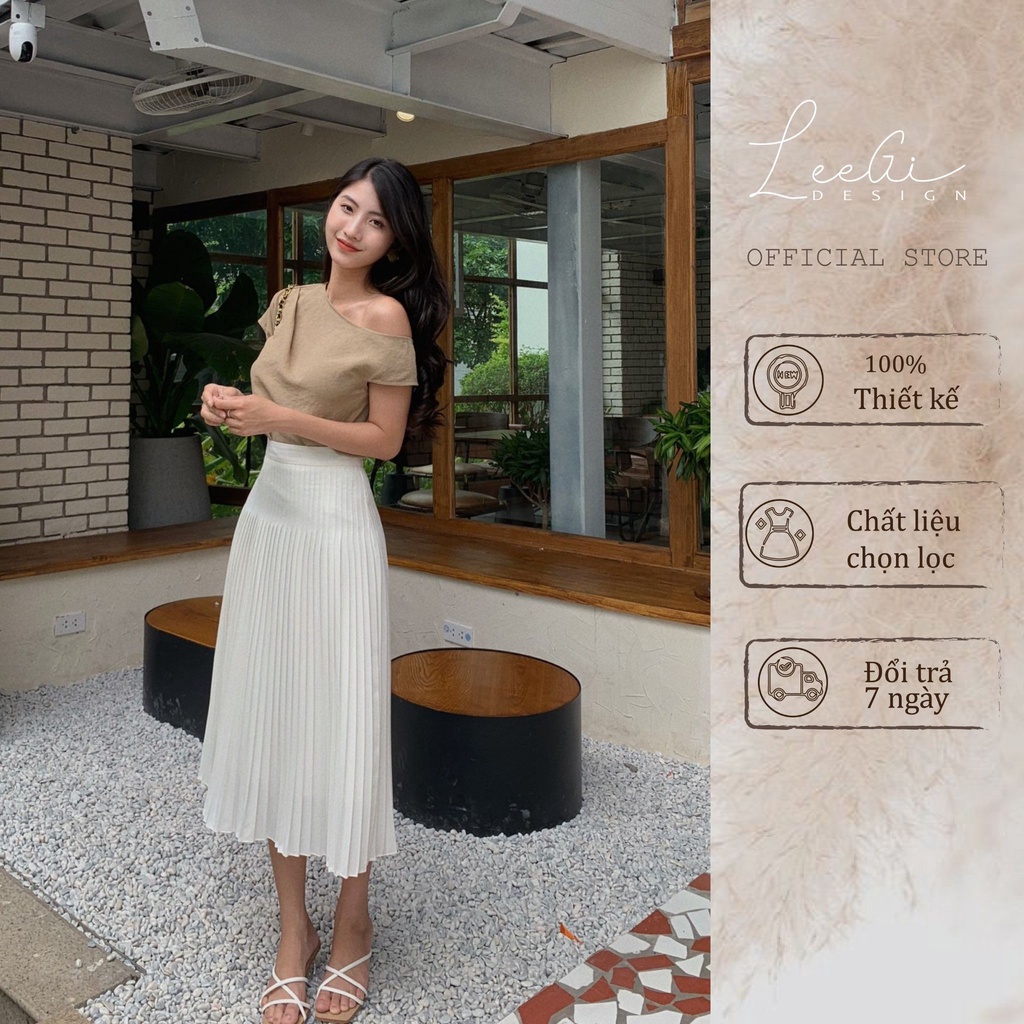 Áo đũi thô nữ chéo vai LeeGi Design Min4515 Min4513