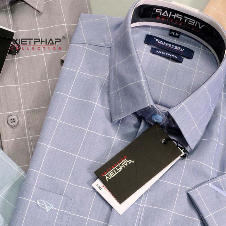 Áo Sơ Mi Bamboo ngắn tay nam VIỆT PHÁP / Form Luxury / Chất liệu sợi tre Cao Cấp thoáng mát, thấm hút mồ hôi tốt 9305