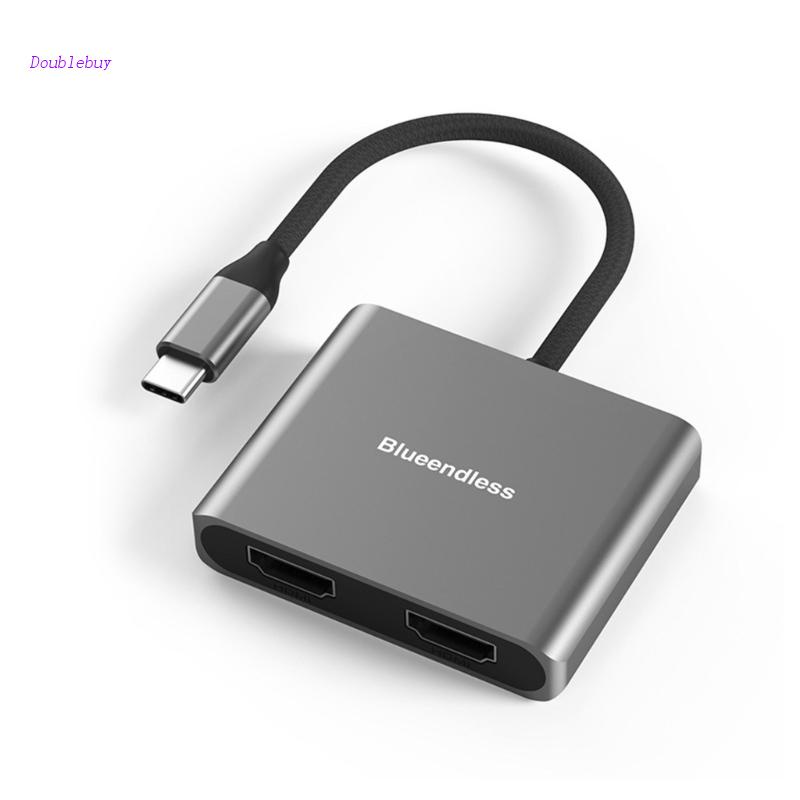 Bộ Chuyển Đổi USB C Sang Hai Cổng Hỗ Trợ 4K @ 60Hz Và Màn Hình Kép 4K @ 30Hz