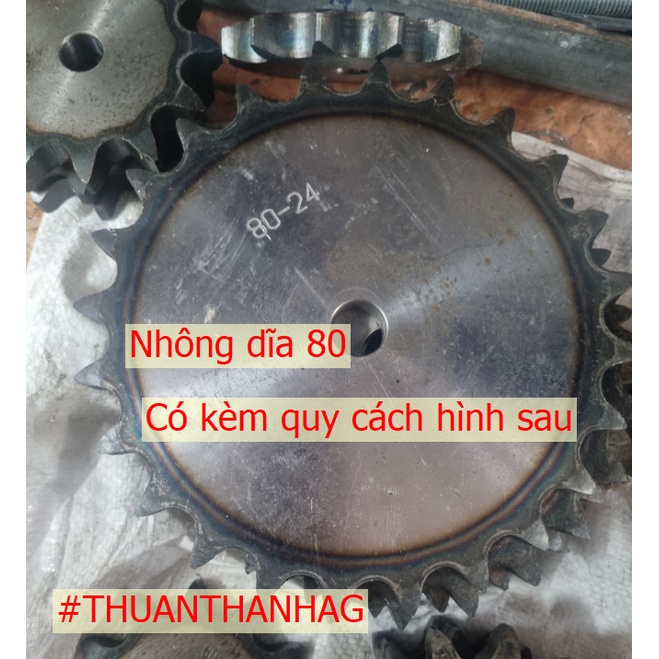 Nhông sên, nhông dĩa, nhông bánh xích 50,60,80,100 đủ Size