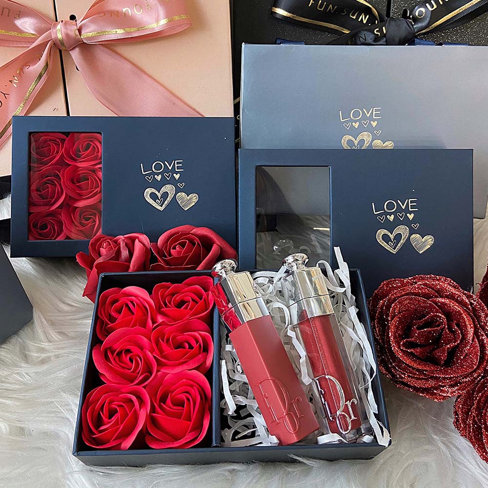 Hộp Quà Tặng Sinh Nhật, Valentine Hộp Đựng Quà Hoa Hồng Sáp Thơm Kèm Túi