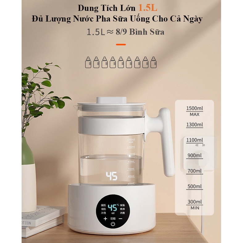 , Ấm Đun Nước Siêu Tốc Đa Năng, Điều Chỉnh Nhiệt Độ, Giữ Nhiệt 72h