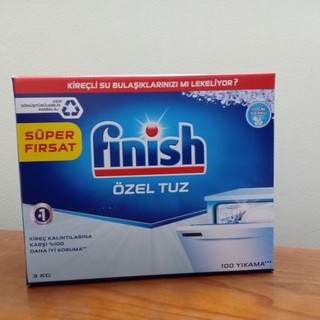 Muối rửa bát Finish 4 kg mẫu mới 2022 dùng cho máy + Tặng  viên Finish Nhật