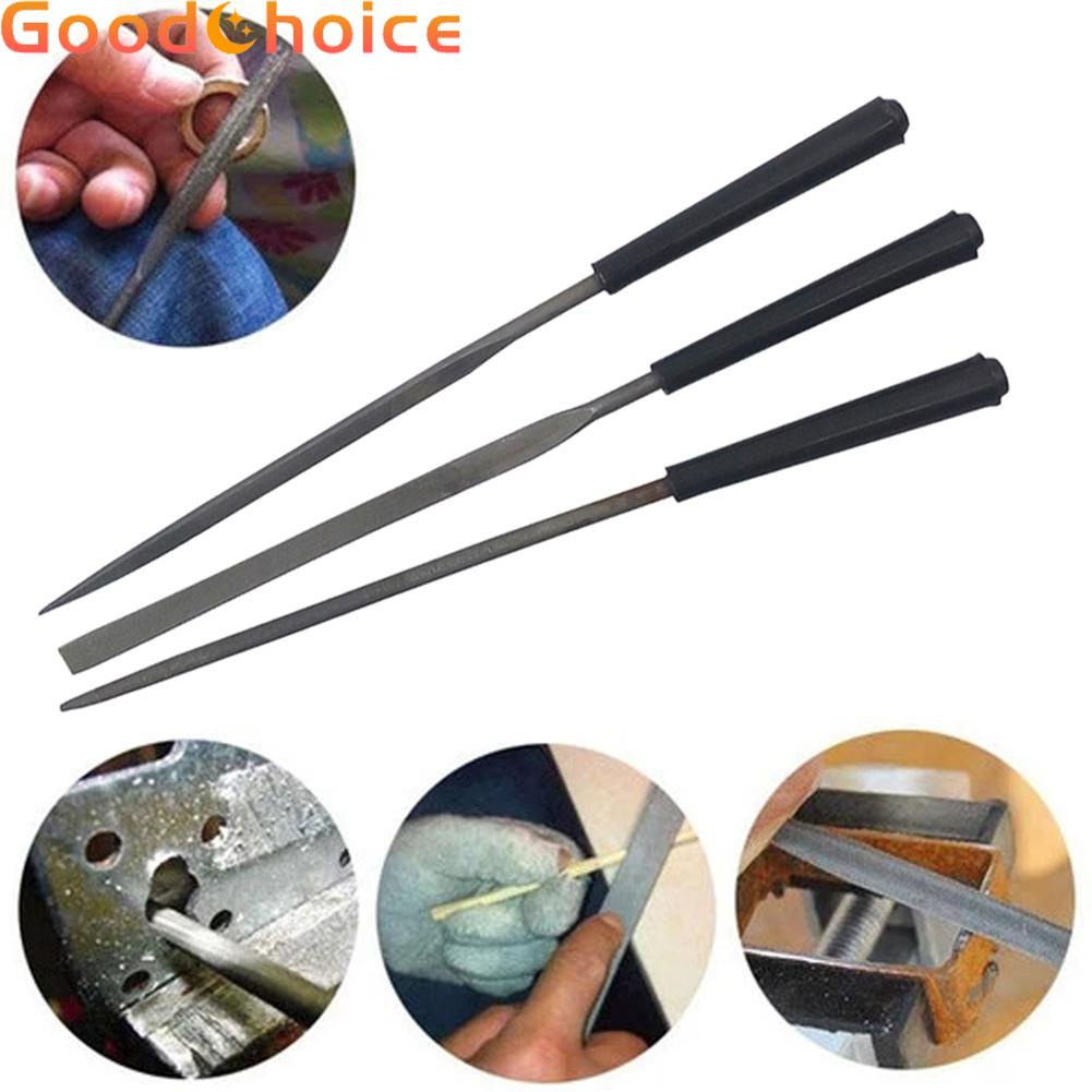 Set 3 Dũa Móng Tay Hình Tam Giác / Tròn / Tam Giác Chất Lượng Cao Tiện Dụng