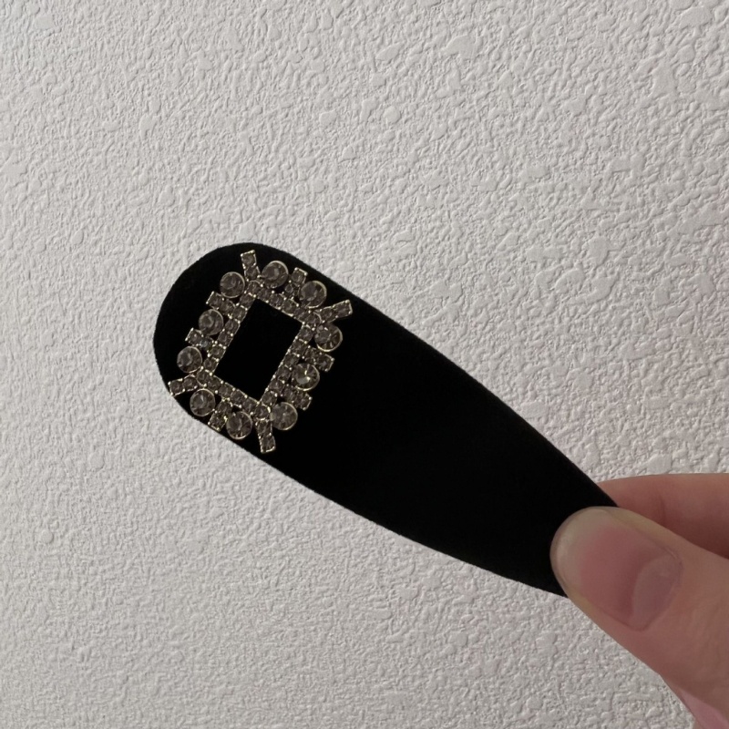 Kẹp Tóc Màu Đen Đính Đá Thời Trang Cho Nữ