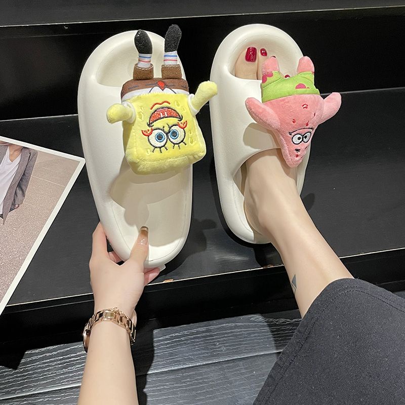 Dép Sandal Búp Bê Hoạt Hình Spongebob Thời Trang Mùa Hè 2023 Dành Cho Nữ