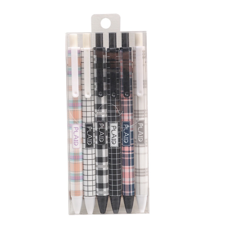 Set 6 Bút Mực Nước Ngòi 0.5mm Họa Tiết Hoạt Hình Sáng Tạo