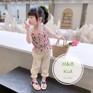 Set áo 2 dây kèm quần lửng cực xinh cho bé gái 12-20kg, bộ 2 dây đũi kèm quần lửng bé gái
