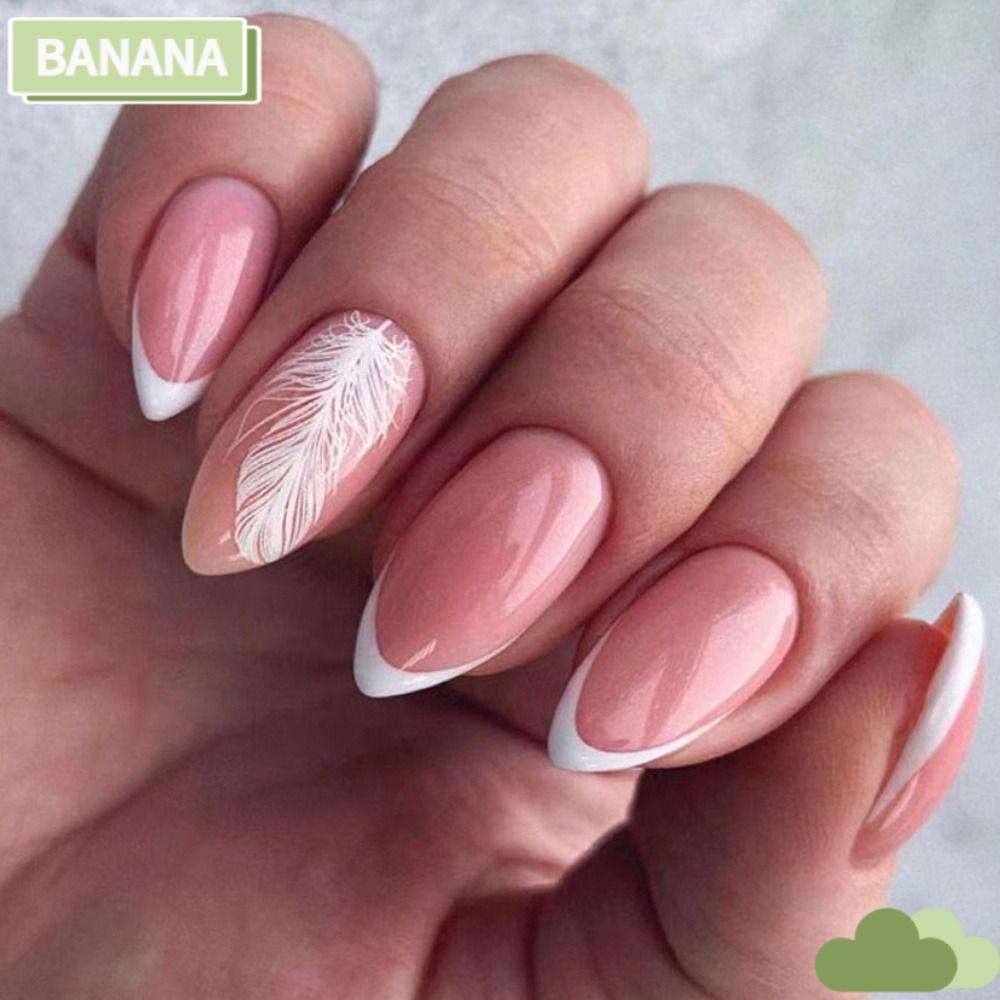 1 24 Móng Tay Giả Hình Lông Vũ