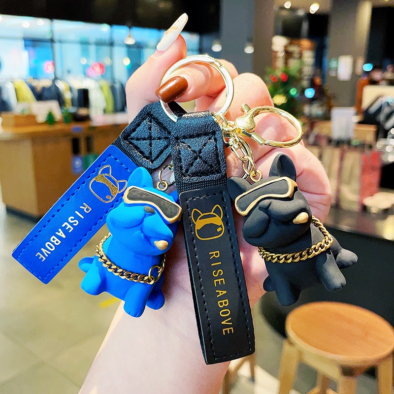 Móc Khóa Hình Chó Bull Hoạt Hình Dễ Thương