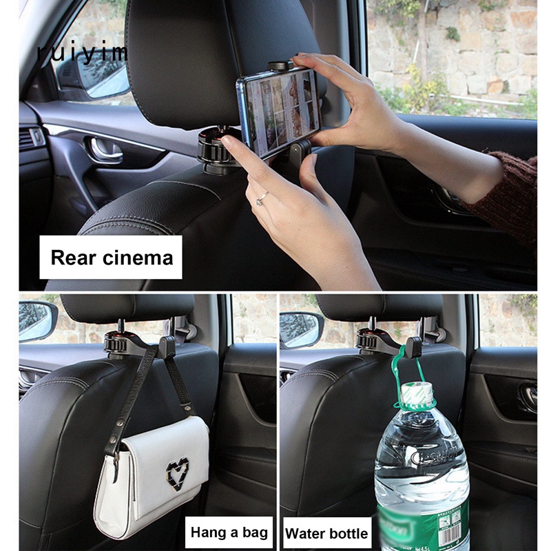 Móc Treo Điện Thoại Di Động Xoay 360 Độ Gắn Ghế Ngồi Xe Hơi° Móc Treo Đồ Xoay Được Tiện Lợi