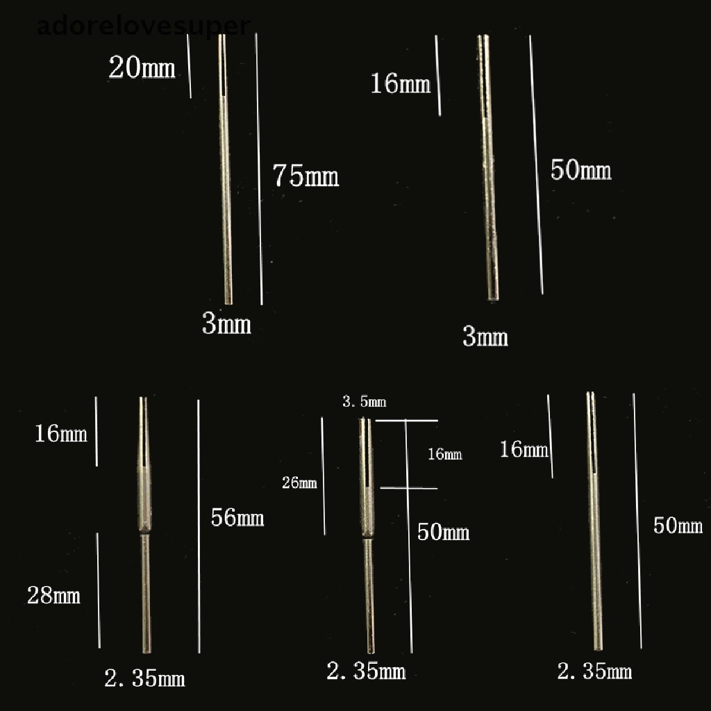 Set 5 Kẹp Giấy Nhám Thẳng 3 / 2.35mm Cho Máy Mài Điện Xoay