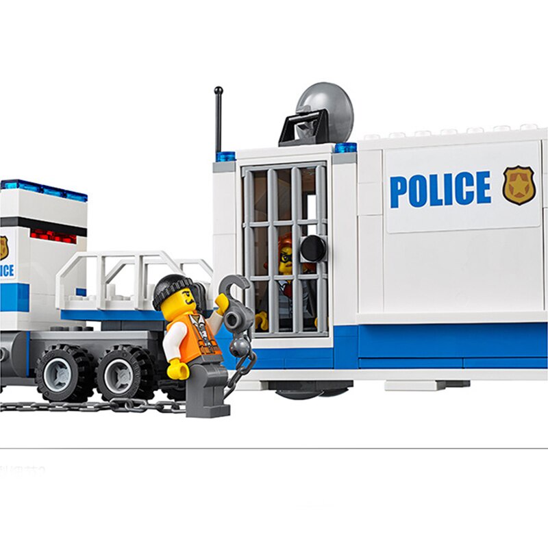 Xếp Hình Cities Urban - Lắp Ráp Xe Chỉ Huy Cảnh Sát Container Di Động 400 Mảnh