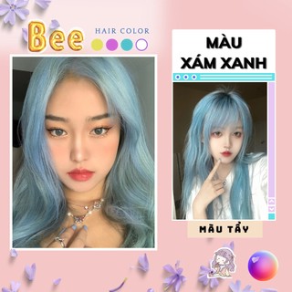 Thuốc nhuộm tóc màu XÁM XANH DƯƠNG cần tẩy | Bee haircolor, Beehaircolor