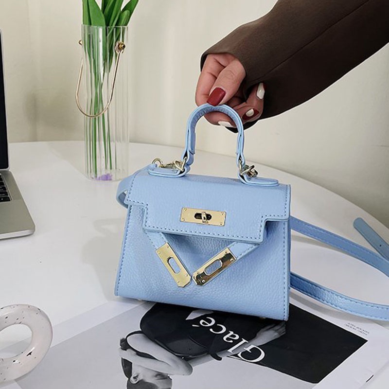 Túi Đeo Chéo Màu Sắc Tương Phản Thời Trang Cao Cấp Cho Nữ