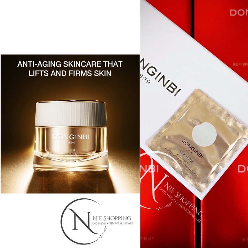 𝗦𝗔𝗠𝗣𝗟𝗘 • Kem dưỡng chống lão hoá cao cấp nhân sâm đỏ Donginbi [1 gói]