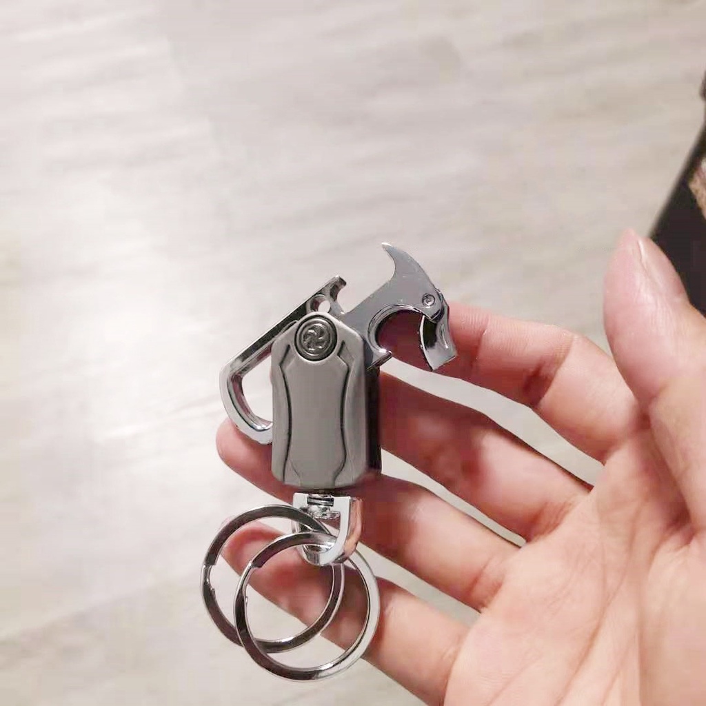 Móc khóa Spinner móc chìa khóa inox đa chức năng mở bia, cắt băng dính st0045