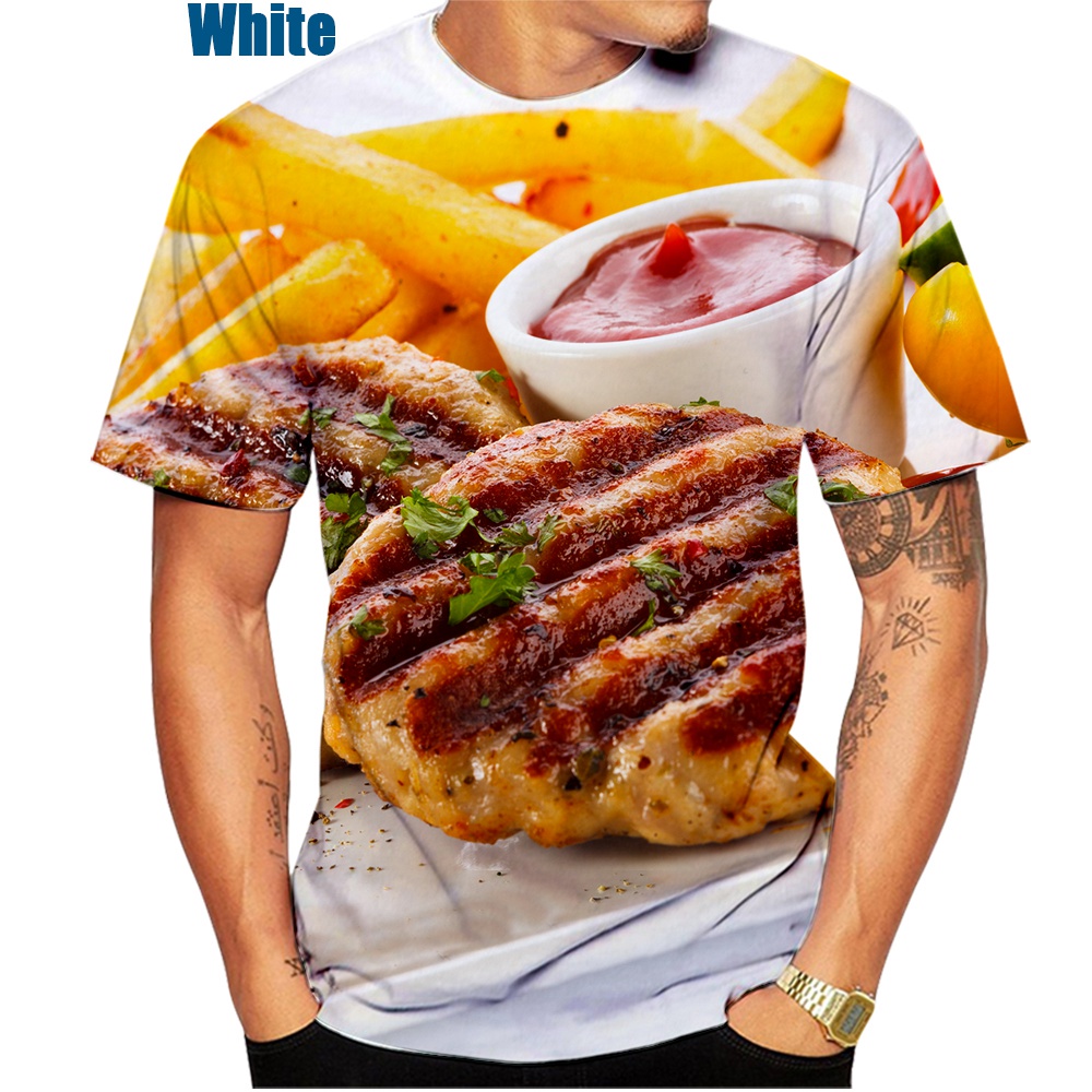 Áo Thun Ngắn Tay In Họa Tiết 3D Thời Trang Mùa Hè 2022 Dành Cho Nam