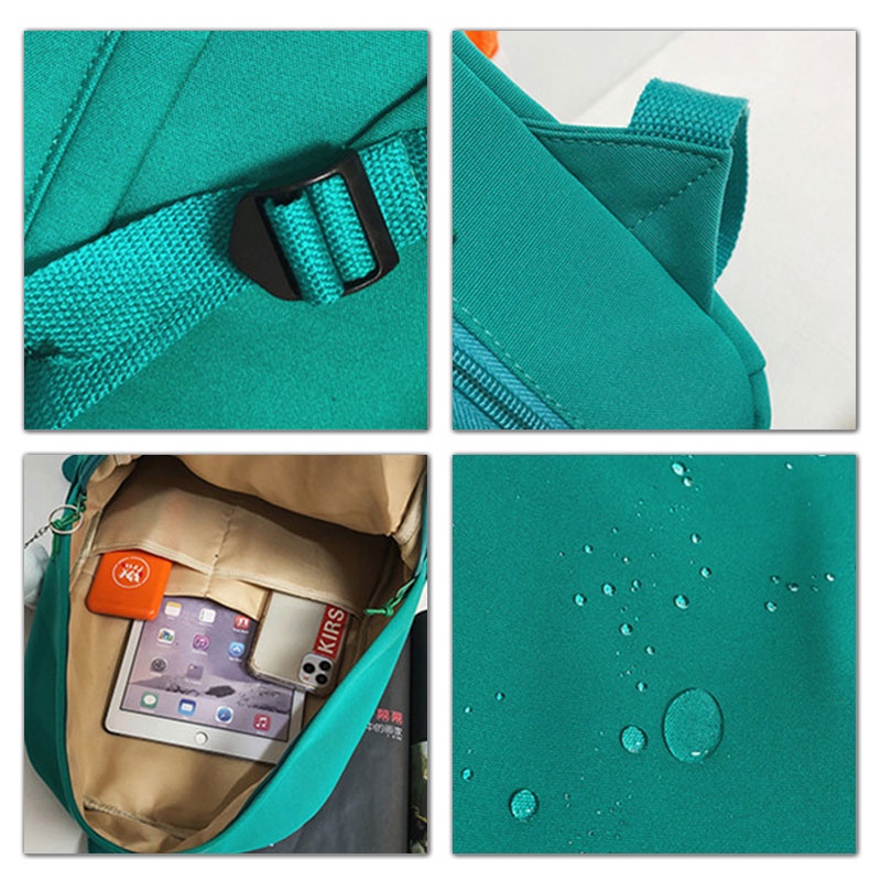 CATIMINI Ba Lô Đi Học Họa Tiết Ca Rô Đơn Giản Sức Chứa Lớn Phong Cách Hàn Quốc