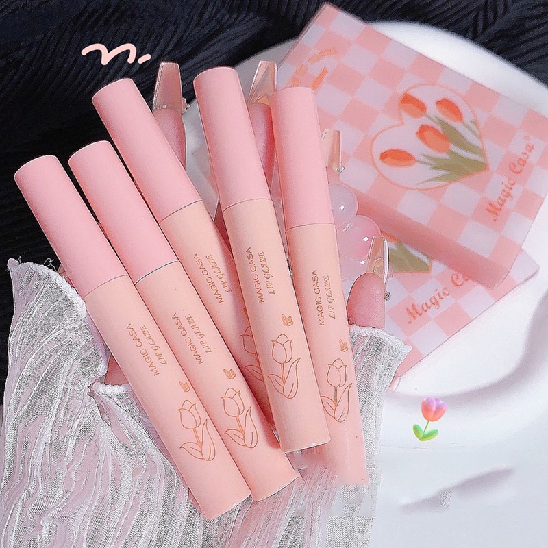 Set 5 Son Môi AGIC CASA Chống Thấm Nước Cao Cấp