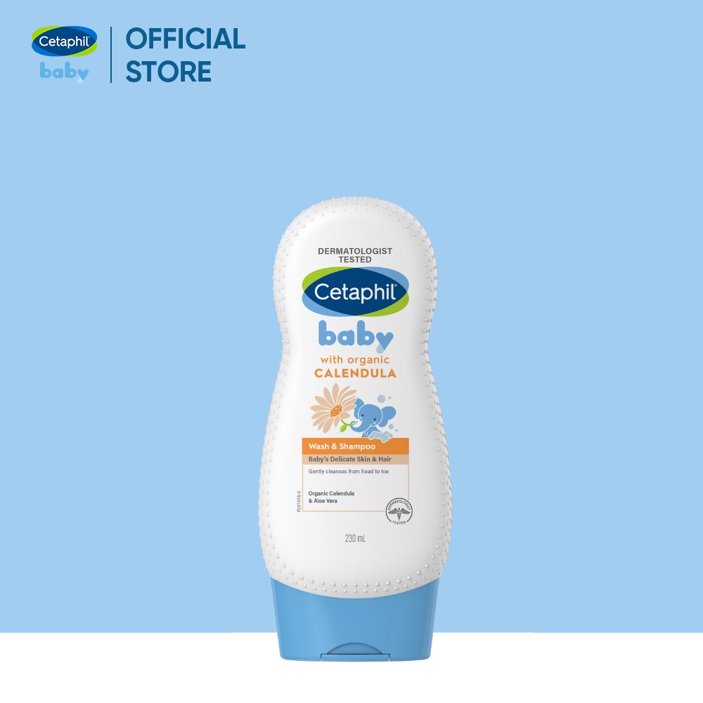 Sữa tắm gội dịu lành cho bé Cetaphil Baby Wash & Shampoo with Organic