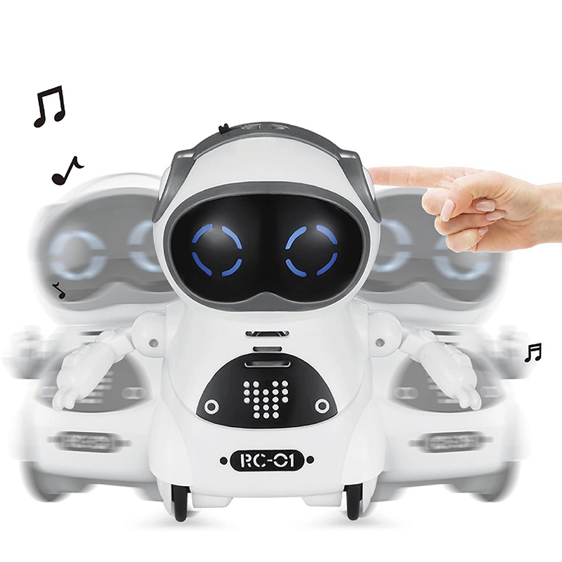 Rô Bốt Mini Bỏ Túi Đồ Chơi Điều Khiển Từ Xa Cho Trẻ Em Với Quay Số Tương Tác Nhận Diện Giọng Nói, Nhận Diện Giọng Nói