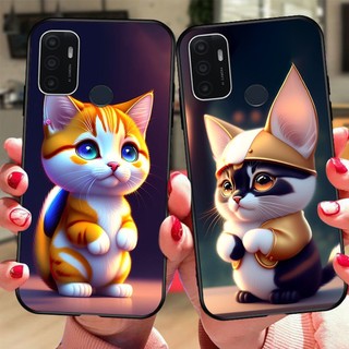 Ốp lưng oppo a53 in hình chú mèo cực cute dễ thương