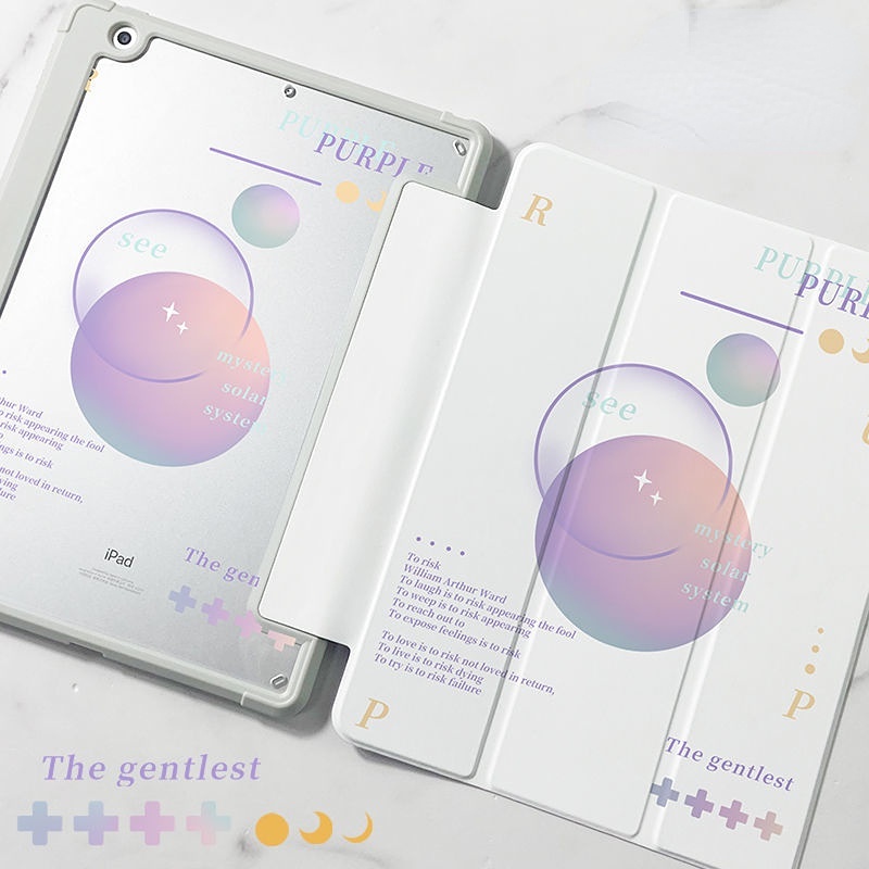 Bao Da Máy Tính Bảng Bằng Acrylic Hình Hành Tinh Cho iPad Air 4 10.2 Gen10 9 8 2022 2021 Air4 5 10.9 Air1 / 2 9.7 Mini 4 5 Pro12.9