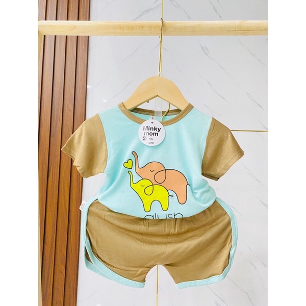 Bộ thun lạnh minky mom cho bé 5-18kg