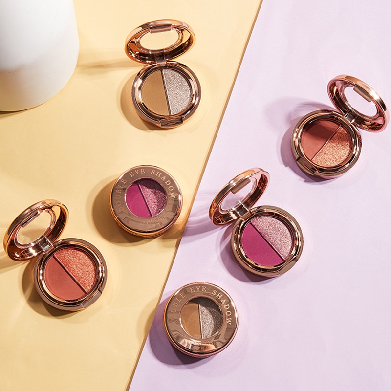 Bảng Phấn Mắt Hai Màu Sắc Long Lanh Trang Điểm Chuyên Nghiệp Dành Cho Nữ